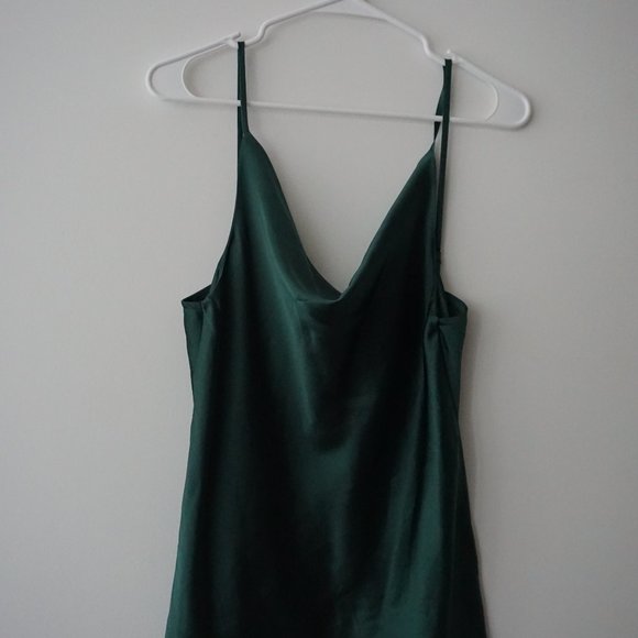 Emerald Green Cowl top - Picture 1 of 4